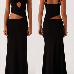 SHEIN Black Backless Cut-Out Dress